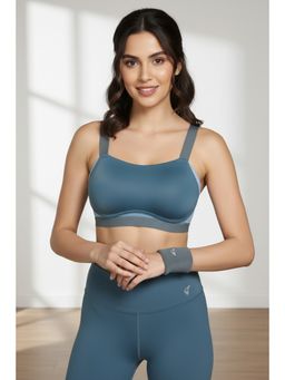 Zivame - Padded High Impact Quick Drying Sports Bra- Indian Teal