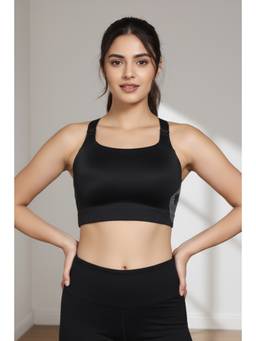 Zivame - High Impact Moisture Wicking Sports Bra - Jet Black