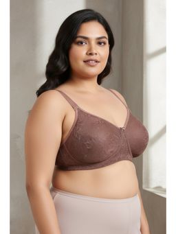 Zivame - True Curv Lightly Lined Padded Super Support Spacer Bra - Nutmeg