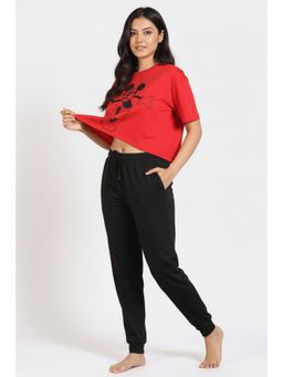 Zivame - 2 Mile Fashion Knit Cotton Loungewear - Black Beauty (Set of 2)