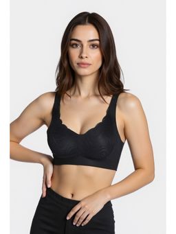 Zivame - Seamless Collective Padded Lace Bra - Black