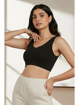 Zivame - Double Layered Non Wired Full Coverage Bralette Bra - Tap Shoe