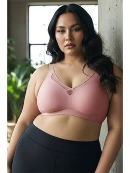 Zivame - True Curv Seamless Collective Padded Non Wired Full Coverage T-Shirt Bra - Pink