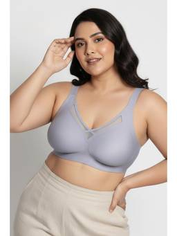 Zivame - Grey True Curve Seamless Collective Padded Non Wired Full Coverage T-Shirt Bra