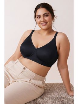 Zivame - True Curve Basics Double Layered Non Wired Minimiser Bra - Black