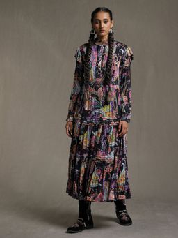 Ritu Kumar - Black Printed Dress