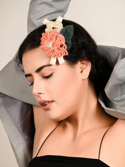 Odette - Peach Floral Decorative Brooch