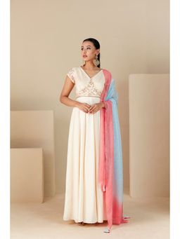 Suruchi Parakh - Womens Embroidered Anarkali Kurta and Dupatta (Set of 2)