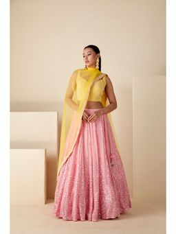 Suruchi Parakh - Womens Embellished Blouse with Lehenga and Dupatta (Set of 3)