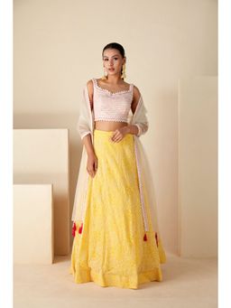 Suruchi Parakh - Womens Embellished Blouse with Lehenga and Dupatta (Set of 3)