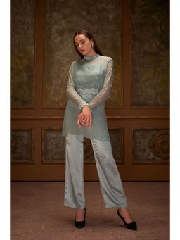 Suruchi Parakh - Womens Embellished Kurti with Bustier and Pant Belt (Set of 4)