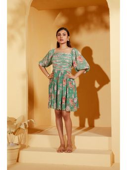 Suruchi Parakh - Womens Floral Print Knee Length Dress