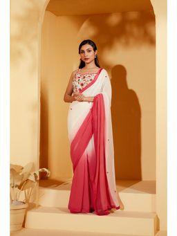 Suruchi Parakh - Womens Embellished Saree with Petticoat and Blouse with Stitched