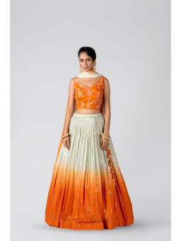 Suruchi Parakh - Womens Embellished Blouse with Lehenga and Dupatta (Set of 3)