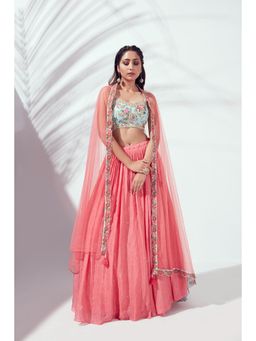 Suruchi Parakh - Womens Embellished Blouse with Lehenga and Dupatta (Set of 3)