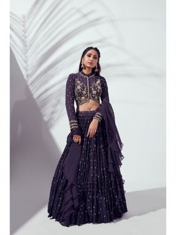 Suruchi Parakh - Womens Embellished Blouse with Lehenga and Dupatta (Set of 3)