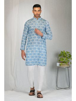 Eleven Brothers - Elephant March Printed Kurta Set (Set of 2)