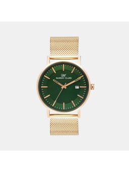 Darren Clark - Mens Green Dial Analog Brass Gold Watch 1004C-E0314 (M)