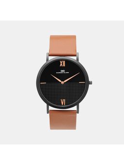 Darren Clark - Mens Black Analog Leather Watch 1005R-L0404 (M)