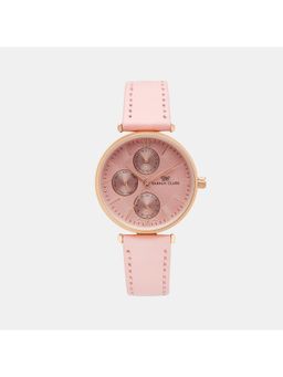 Darren Clark - Womens Pink Leather Chronograph Watch 2003N-L0310 (M)