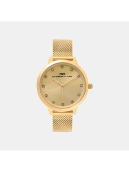 Darren Clark - Women Quartz Gold Dial Analog Mesh Watch 2008B-E0208 (M)
