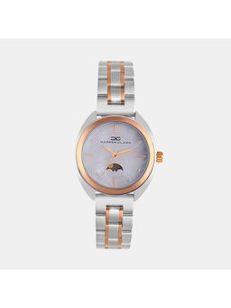 Darren Clark - Women Quartz Grey Mother Of Pearl Dial Analog Metal Watch 2011E-M0101 (M)