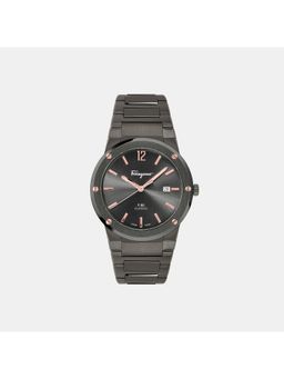 Ferragamo - Men Grey Analog Stainless Steel Watch Sfdt01520 (M)