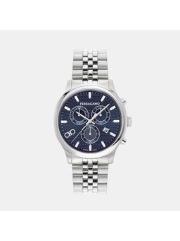 Ferragamo - Men Quartz Blue Dial Chronograph Stainless Steel Watch Sfez00624 (M)