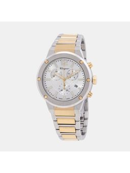 Ferragamo - Men Quartz White Dial Chronograph Stainless Steel Watch Sfje00624 (M)