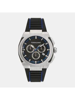 Ferragamo - Men Quartz Black Chronograph Silicone Watch Sfk200123 (M)