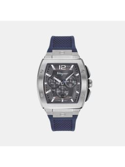 Ferragamo - Men Grey Chronograph Rubber Watch Sfke00123 (M)