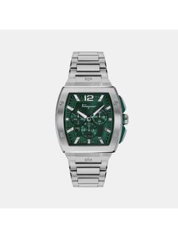 Ferragamo - Men Green Chronograph Stainless Steel Watch Sfke00523 (M)