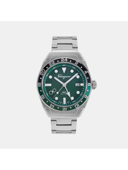 Ferragamo - Men Green Analog Stainless Steel Watch Sfkp00523 (M)
