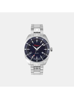 Ferragamo - Men Blue Analog Stainless Steel Watch Sfmg00221 (M)