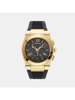Ferragamo - Men Quartz Black Dial Chronograph Rubber Watch Sfmr00824 (M)