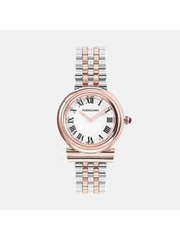 Ferragamo - Women Quartz White Dial Analog Stainless Steel Watch Sfmv01624 (M)