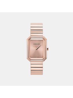 Ferragamo - Women Quartz Rose Gold Dial Analog Stainless Steel Watch Sfs800524 (M)