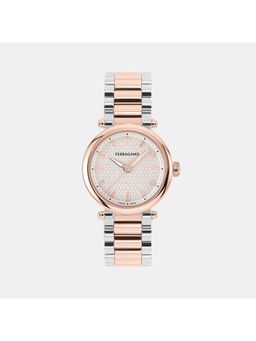 Ferragamo - Women Quartz White-Silver Dial Analog Stainless Steel Watch Sfse00424 (M)