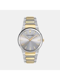 Ferragamo - Men Quartz Silver Dial Analog Stainless Steel Watch Sfst00424 (M)