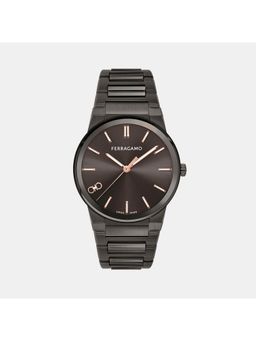 Ferragamo - Men Quartz Grey Dial Analog Stainless Steel Watch Sfst00524 (M)