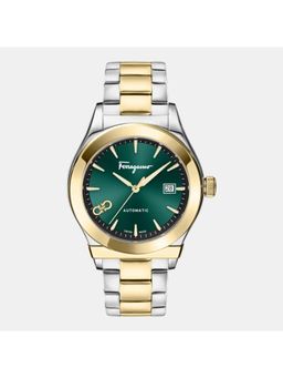 Ferragamo - Men Automatic Green Dial Analog Stainless Steel Watch Sfu800324 (M)