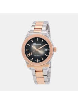 Ferragamo - Men Automatic Black Dial Analog Stainless Steel Watch Sfu800424 (M)