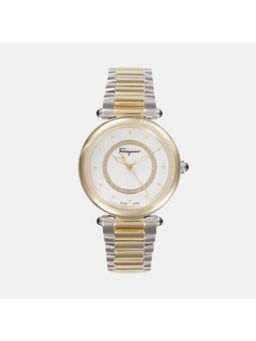 Ferragamo - Women Quartz White Dial Analog Stainless Steel Watch Sfuq00624 (M)