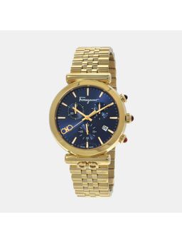 Ferragamo - Unisex Quartz Blue Dial Chronograph Stainless Steel Watch Sfyb02624 (M)