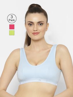 Floret - Wirefree Non-padded Sporty Bra - Multi-Color