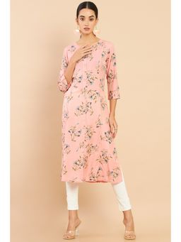 Soch - Women Pink Floral Kurta
