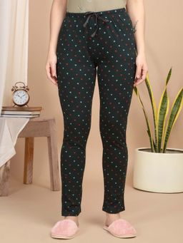 Sweet Dreams - Black Women Printed Pyjama