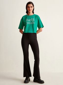 Cover Story - Hell Yeah Statement Crop Tee
