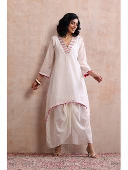 SUI KALA - Pasha Off White Embroidered Kurta Dress