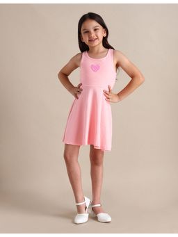 U.S. POLO ASSN. - Girls Pink Solid A-Line Dress